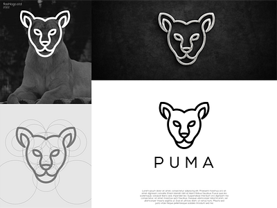 Puma Logo animals awesome brand branding cheetah clean design grid identity illustration inspirations lettering line logo minimal modern puma simple vector