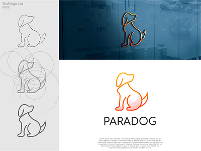 Paradog Logo animals app awesome brand branding clean design dog grid identity illustration inspirations lettering logo minimal modern pet process simple vector