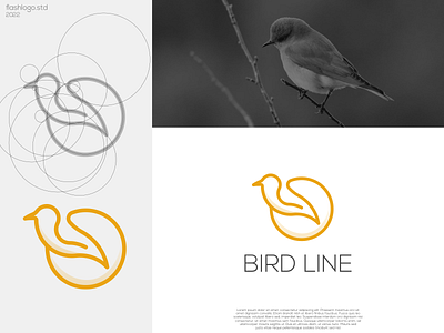 Bird Line Logo app awesome bird brand branding clean design elegant grid identity illustration inspirations lettering line logo minimal modern nice simple vector