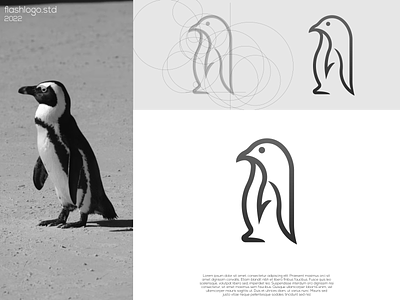 Penguin Logo animals app awesome bird brand branding clean design grid identity illustration inspirations lettering logo modern penguin simple vector