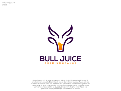 Bull Juice Logo by Flashlogo Studio on Dribbble