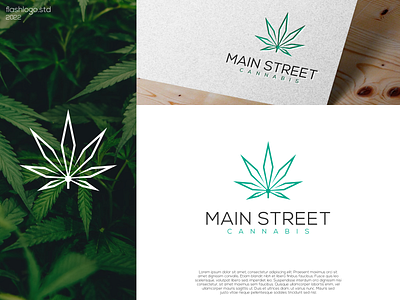 Cannabis Logo app awesome brand branding cannabis clean design geometric green identity illustration inspirations lettering logo minimal modern plant simple vector