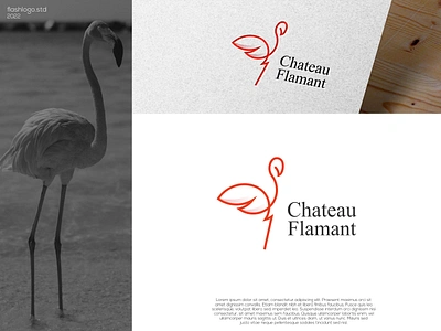 Flamingo Logo animals app awesome bird brand branding clean design flamingo grid identity illustration inspirations lettering line logo minimal modern simple vector