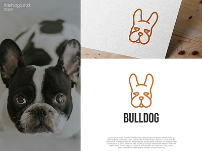 BullDog Logo animals app awesome brand branding clean design dog grid identity illustration inspirations lettering line logo minimal modern pet simple vector