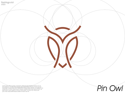 Pin Owl Logo animals app awesome bird brand branding clean design grid identity illustration inspirations lettering line logo minimal modern owl simple vector