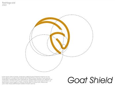 Goat Shield Logo animals app awesome brand branding design dual meaning goat grid identity illustration inspirations lettering line logo modern shield simple vector