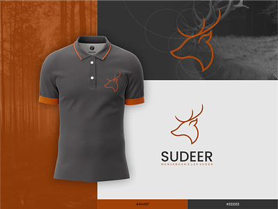 Sudeer Logo animals app awesome brand branding clean deer design golden ratio grid identity illustration lettering line logo minimal modern simple vector wild