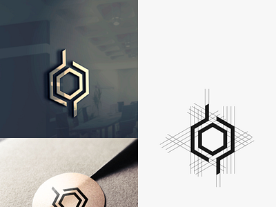 DOP Lettermark brand branding clean design flat icon identity lettering logo minimal