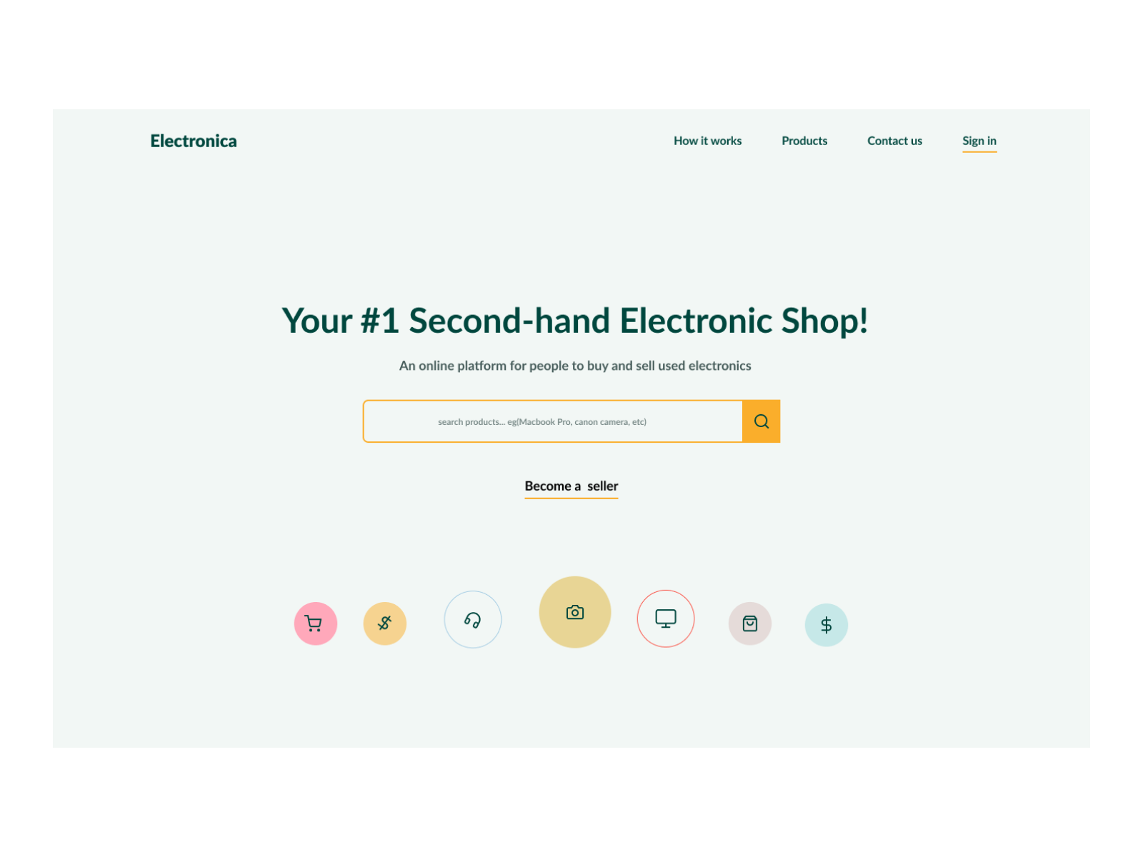 Secondhand Electronic Shop by Victor Bruce on Dribbble