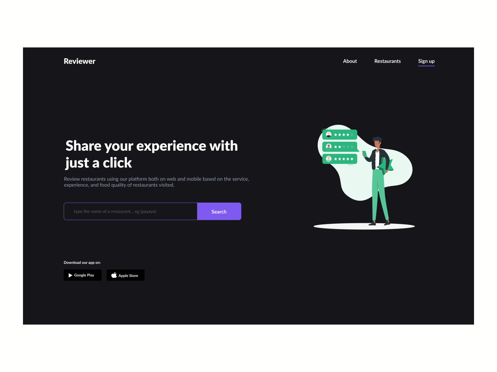 restaurant-review-website-by-victor-bruce-on-dribbble