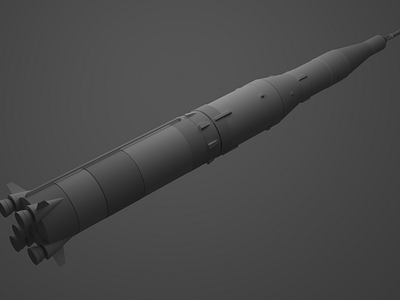 Saturn V Rocket Built using Blender
