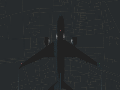 Late Night Flight airplane dark theme illustration map wallpaper