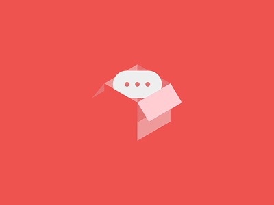 some thoughts about no message app design flat icon illustration vector