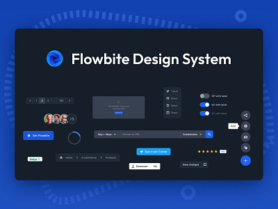 Flowbite Design System Dark Mode dark design system flowbite tailwind ui ui kit ux