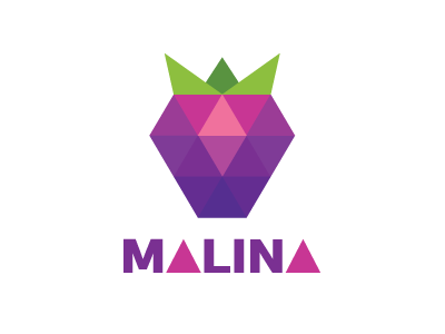 Malina berry logo malina marriage raspberry romantic wedding