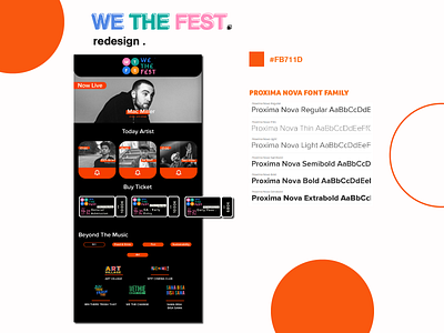 We The Fest Mobile Application - Redesign illustration mobile mobile app mobile app design mobile design mobile ui ui ux