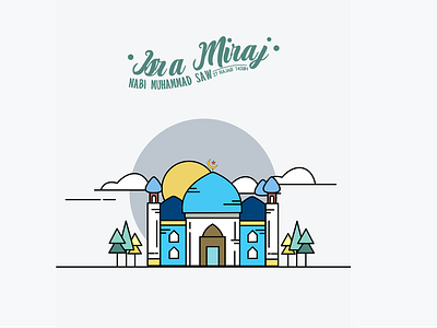 Isra Miraj 1438H art graphic illustration