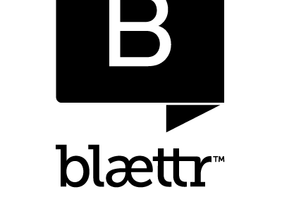 blaettr logo, black and white