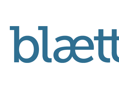 blaettr logo, wordmark