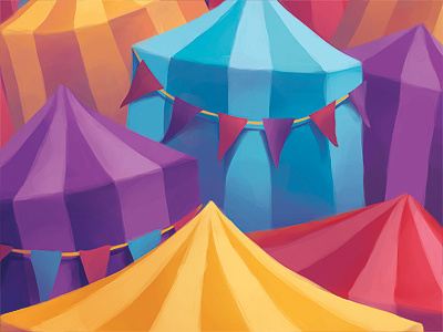 Circus Tents circus illustration pendants tents
