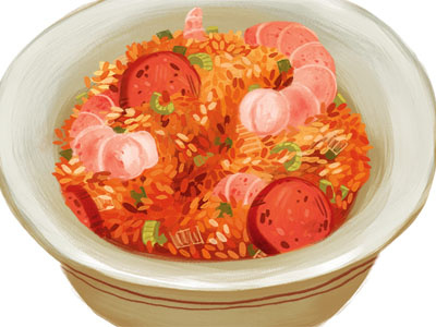 Jambalaya food illustration jambalaya