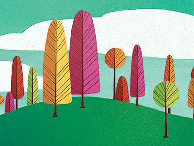 Trees fall illustration trees