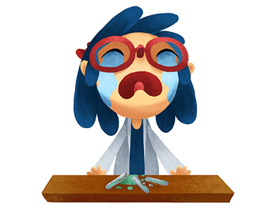 Crying Scientist crying gif girl scientist sticker
