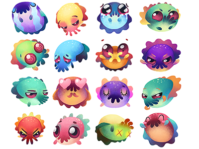 Cuttlefish Pack Progress by Liz Nugent on Dribbble