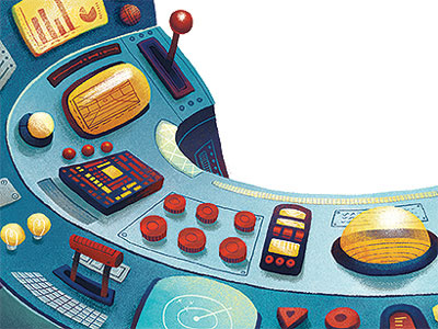 Spaceship Console console controls illustration science fiction scifi space ship