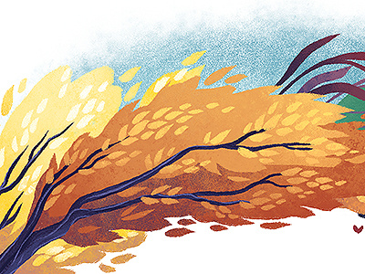 Fall Trees autumn fall illustration leaves nature trees