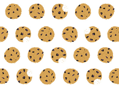 Cookie Pattern chocolate chip cookie cookies illustration pattern repeat