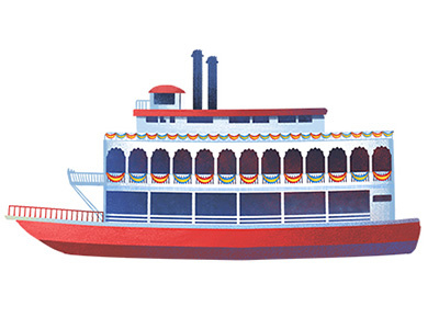Showboat boat illustration showboat vehicle