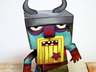 Draugr Paper Toy illustration paper toy undead viking
