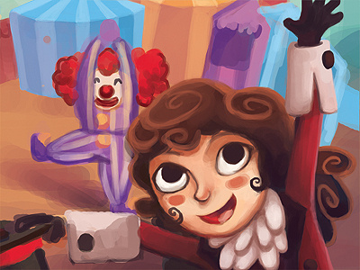 Circus WIP 3 clown illustration ringleader tents