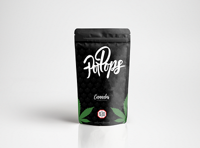 Potpops hand lettered logo packaging packaging design pot weed weed brand weed logo