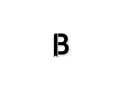 Bookmark B b bookmarking letter b logomark minimal