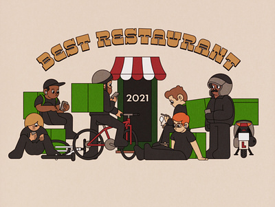 Best Restaurant 2021 adobe illustrator deliveroo illustration illustrator japan restaurant retro uber ubereats