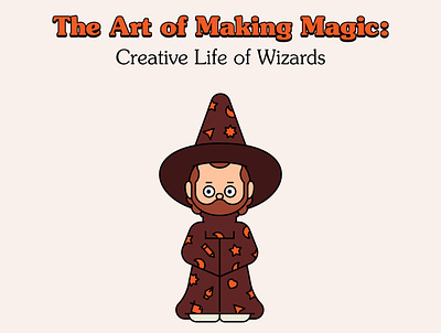 Creative Life of Wizards adobe illustrator creative illustration magic retro vector wizard