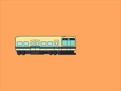 Densha animation bloodbros carriage densha gif illustration japan sticker tokyo train vector