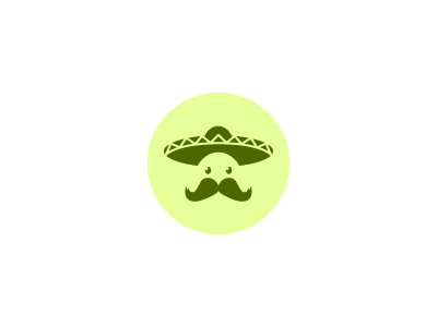 El Mariachi Logo mariachi hat moustache logo brand visual illustrator fireworks graphic green mexico
