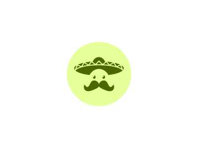 El Mariachi Logo brand fireworks graphic green hat illustrator logo mariachi mexico moustache visual