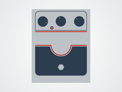 Flat Guitar Pedal - Big Muff flat guitar pedal pedalboard vector illustrator music rock