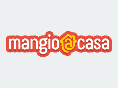 Mangio a casa adobe illustrator brand branding eat eating flat home house logo logotype type vector