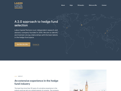 Lakes Capital Partners - Single Page Website flat minimal simplicity single page website ui design