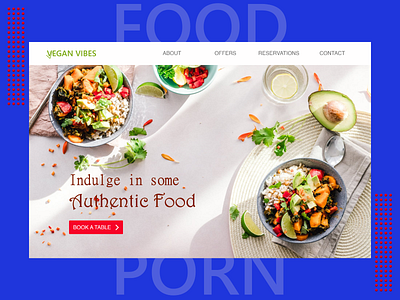 Vegan Vibes Dine-in Web page concept responsive web design ui ux visual design webdesign