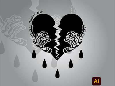 Broken Heart adobe adobe illustrator adobe photoshop art artwork degital drawing design digital art illustration kingtharu