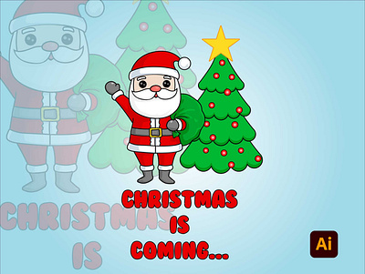 Christmas is coming... adobe adobe illustrator art artwork degital drawing design digital art illustration kingtharu vector