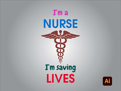 I'm a nurse adobe adobe illustrator artwork branding degital drawing digital art drawing illustration kingtharu vector