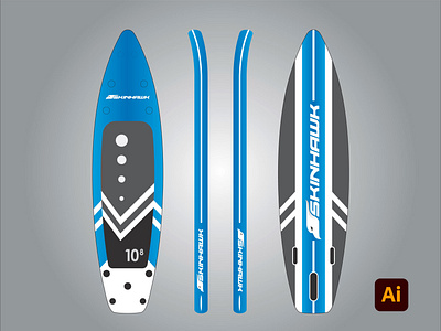 Blue Surf board Design