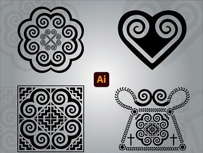 Ancient patterns adobe adobe illustrator art artwork degital drawing design digital art drawing illustration kingtharu